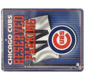 Chicago Cubs Metal Parking Sign