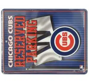 Chicago Cubs Metal Parking Sign
