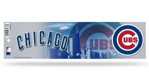 Chicago Cubs Bumper Sticker - Glitter