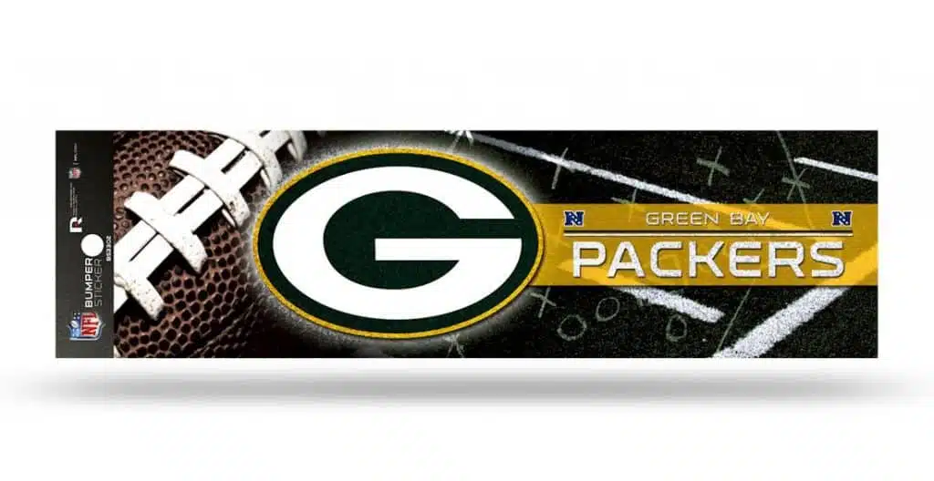 Green Bay Packers Bumper Sticker - Glitter