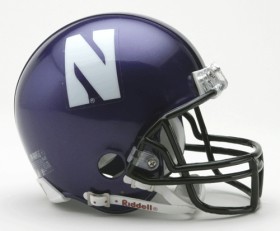 Northwestern Wildcats Replica Mini Helmet w/ Z2B Mask