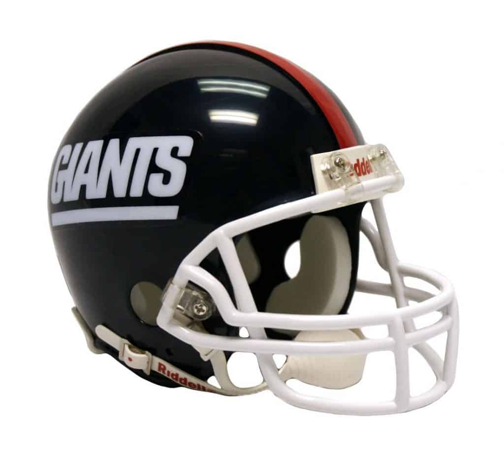 New York Giants 198199 Throwback Replica Mini Helmet w/ Z2B Face Mask