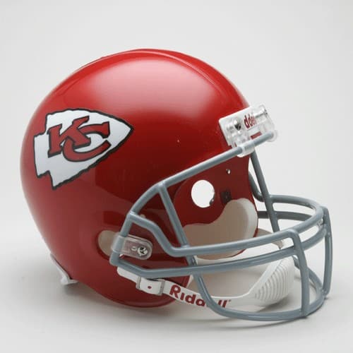 Kansas City Chiefs 5 1//2 Peggy Abrams Glass Football Ornament