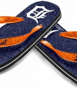 Detroit Tigers Navy Blue Glitter Sandals