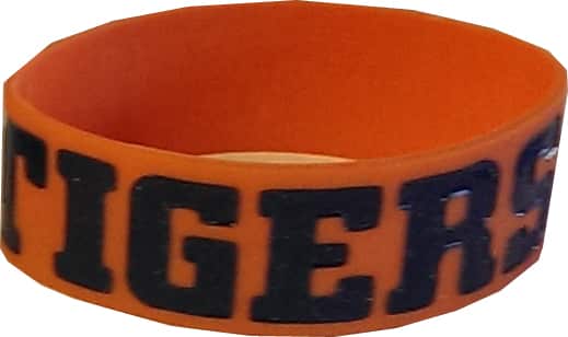 Detroit Tigers Rubber Bracelet Orange Bulk Bandz