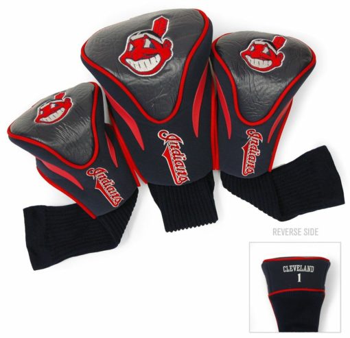 Cleveland Indians Golf Club 3 Piece Contour Headcover Set