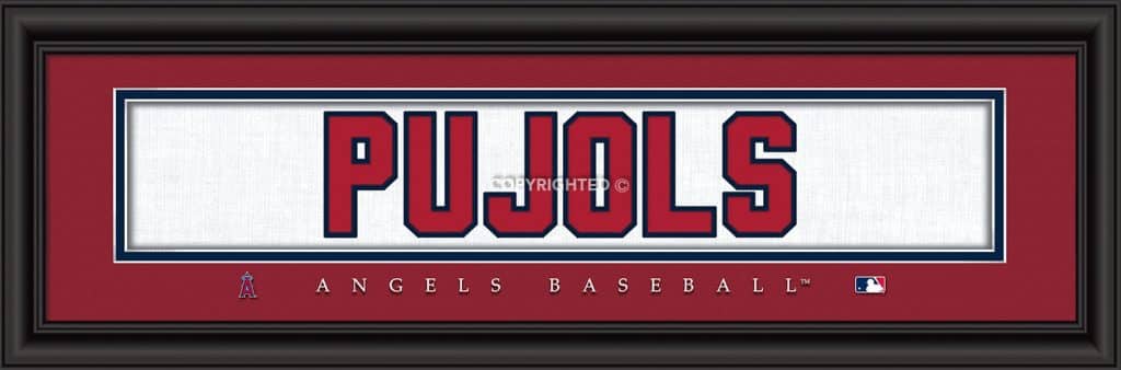 Los Angeles Angels Albert Pujols Print - Signature 8"x24"
