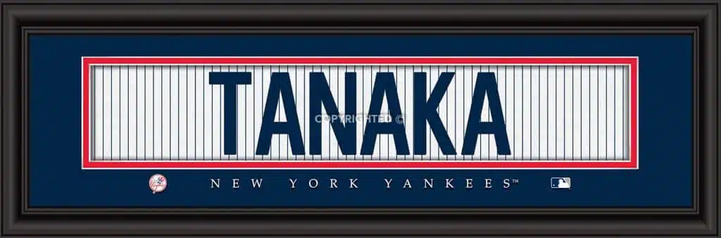 New York Yankees Masahiro Tanaka Print - Signature 8"x24"