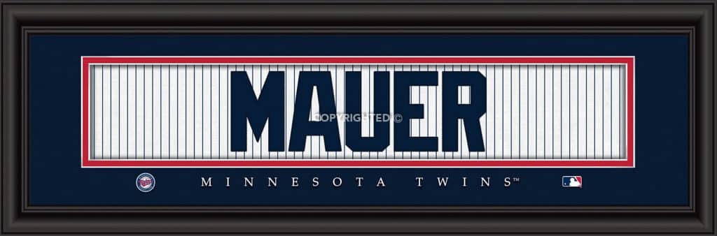 Minnesota Twins Joe Mauer Print - Signature 8"x24"