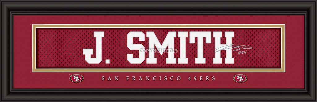 San Francisco 49ers Justin Smith Print - Signature 8"x24"
