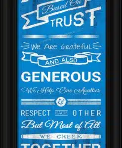 Carolina Panthers Family Cheer Print 8"x24"