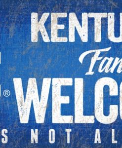 Kentucky Wildcats Wood Sign - Fans Welcome 12"x6"