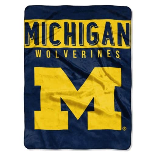 Michigan Wolverines Blanket 60x80 Raschel Basic Design
