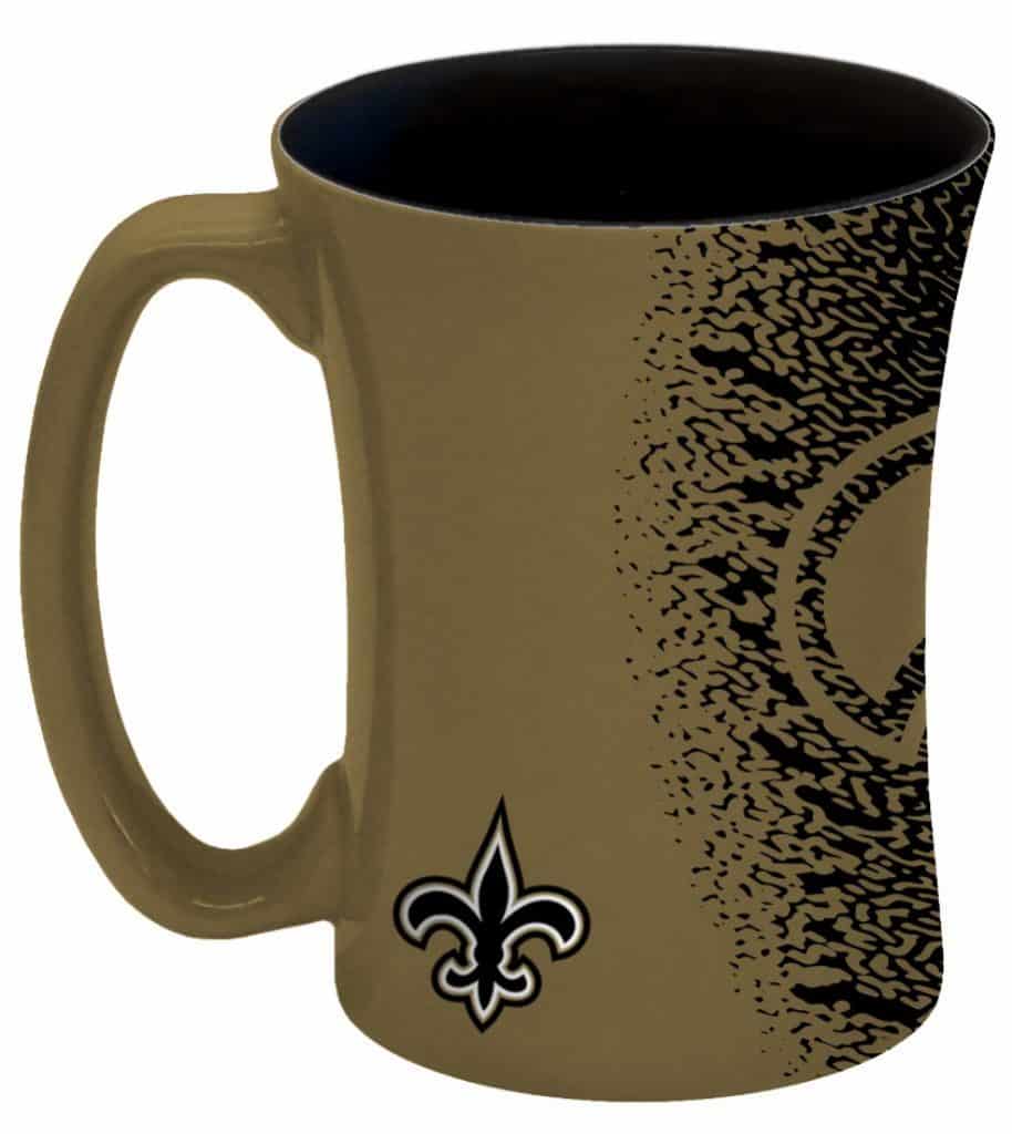 New Orleans Saints 14 oz Mocha Coffee Mug - Detroit Game Gear