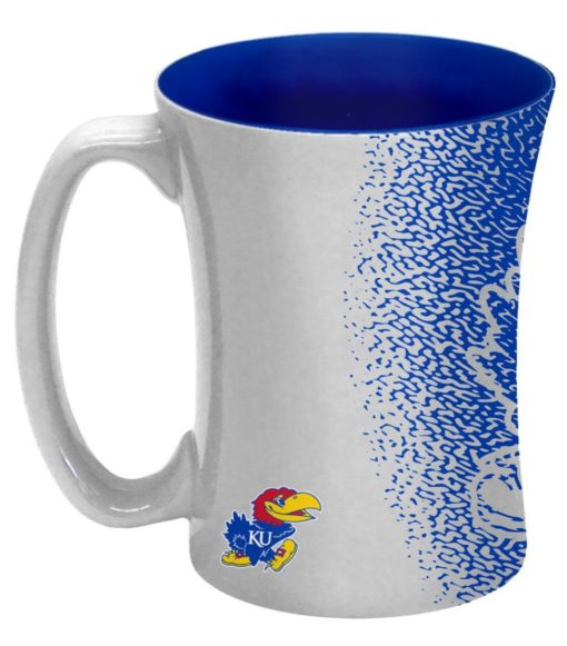 Kansas Jayhawks 14 oz Mocha Coffee Mug - Image 2