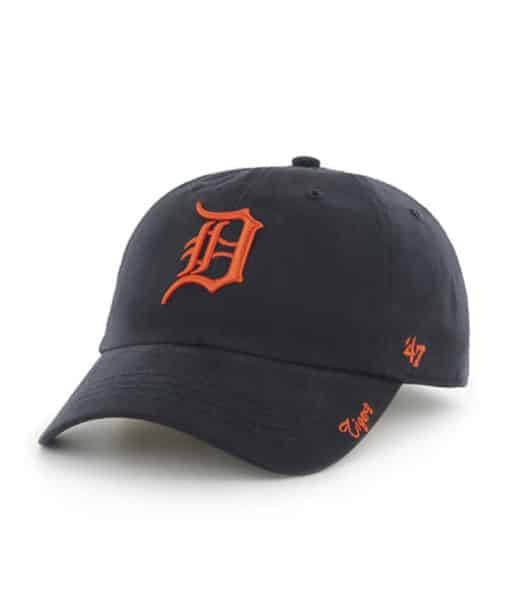 Detroit Tigers Women's 47 Brand Navy Orange Miata Clean Up Adjustable Hat