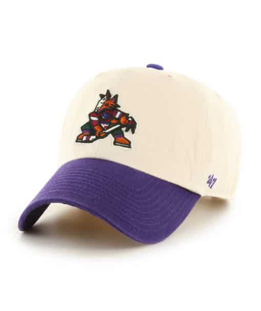 Arizona Coyotes 47 Brand Vintage Natural Purple Clean Up Adjustable Hat