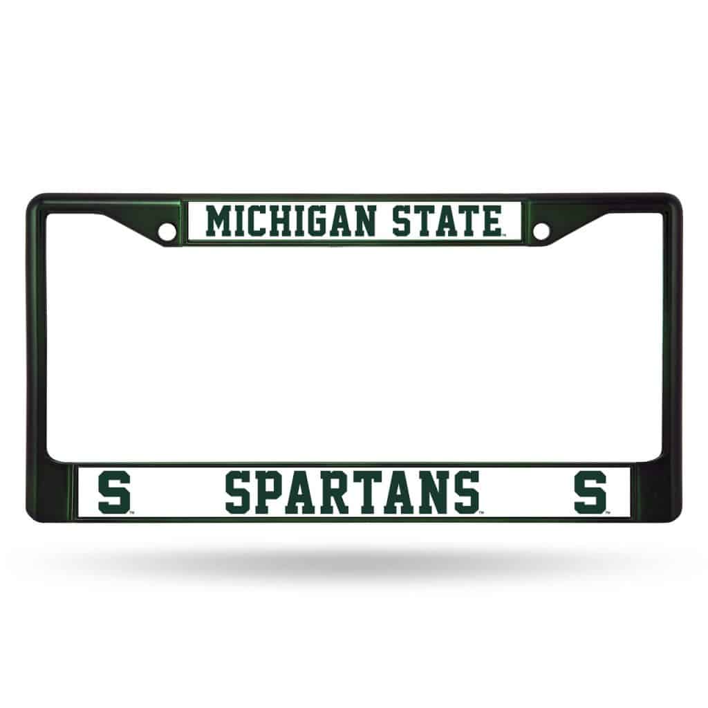 Michigan State Metal License Plate Frame – Green