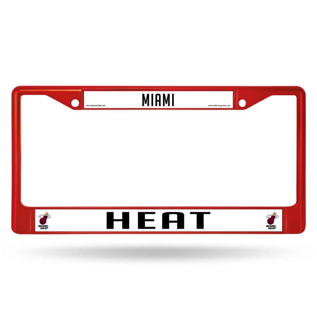 Miami Metal License Plate Frame - Red