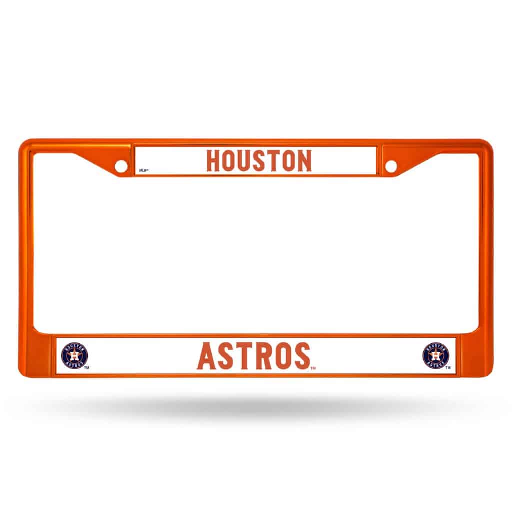 Astros Metal License Plate Frame - Orange