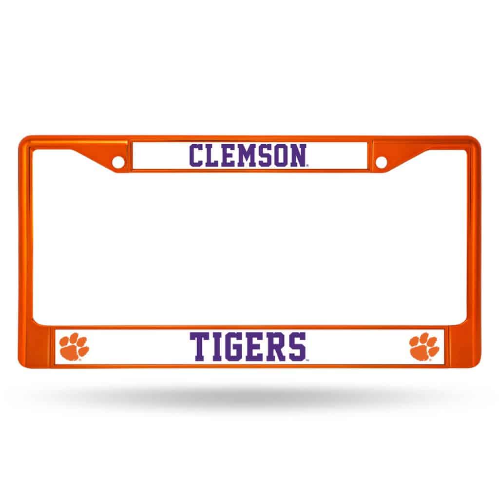 Clemson Metal License Plate Frame - Orange