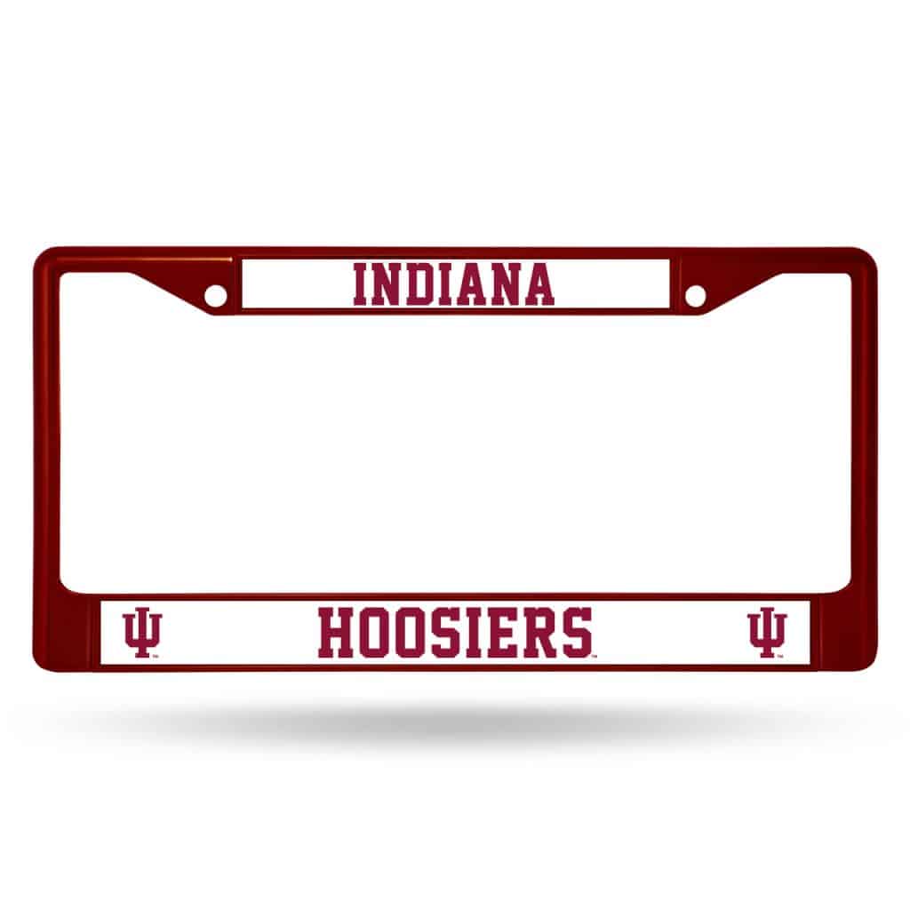 Hoosiers Metal License Plate Frame - Maroon
