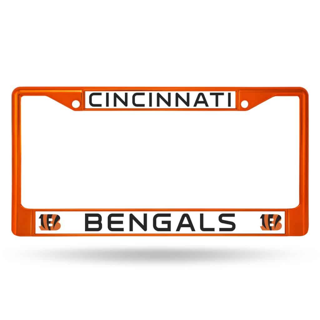 Bengals Metal License Plate Frame - Orange