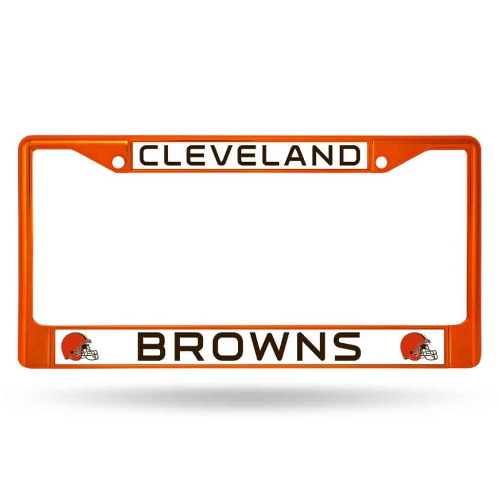 Cleveland Metal License Plate Frame - Orange