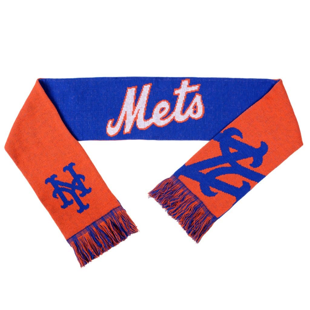 NY Mets Split Logo Reverse Scarf - 2015