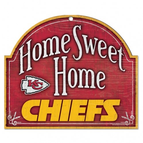 Kansas City Chiefs Wincraft Home Sweet Home Wood Sign