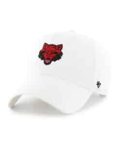 Arkansas State Red Wolves 47 Brand White Clean Up Adjustable Hat