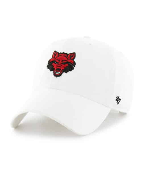 Arkansas State Red Wolves 47 Brand White Clean Up Adjustable Hat