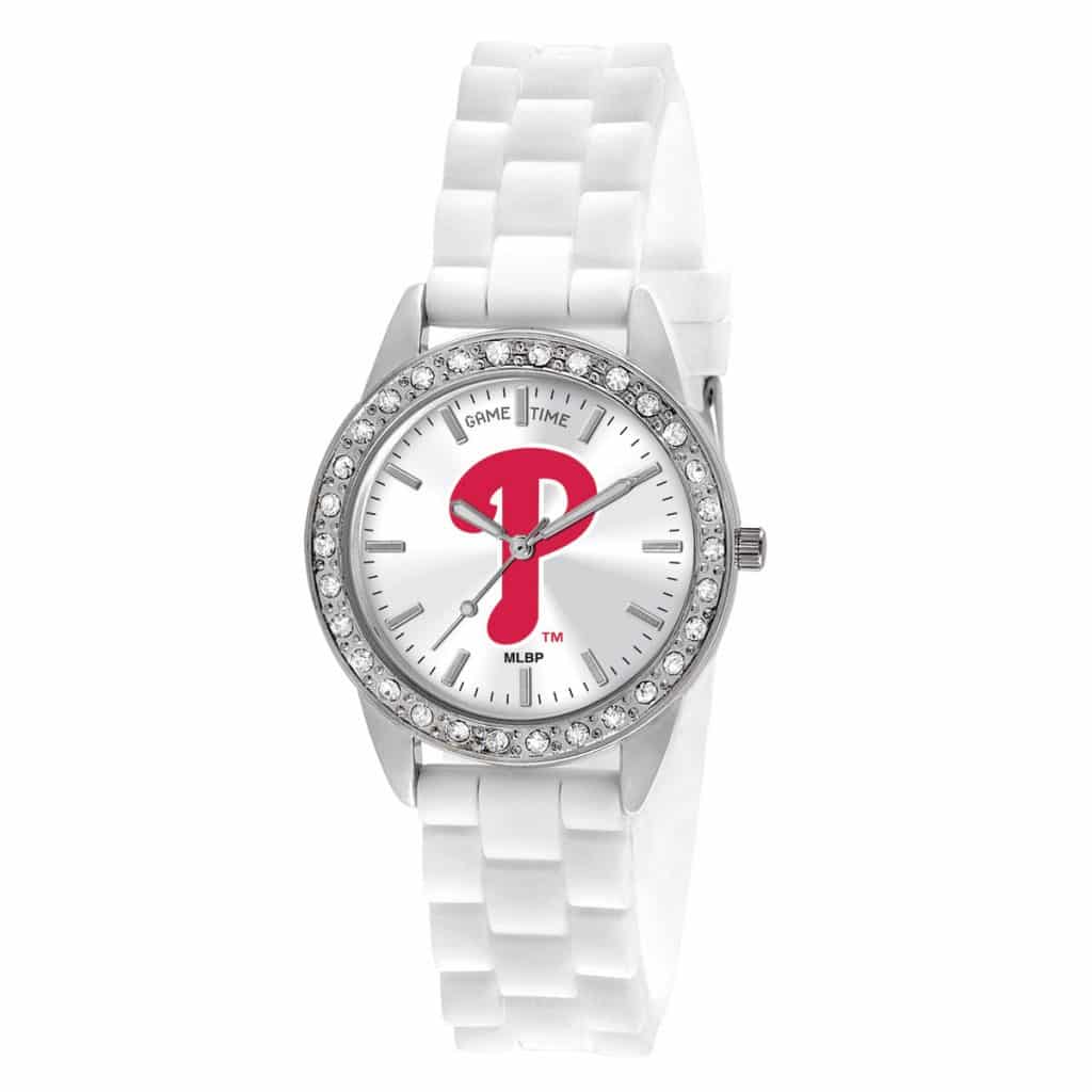 Philadelphia Phillies P Logo Ladies Quartz Analog Frost Watch - Detroit
