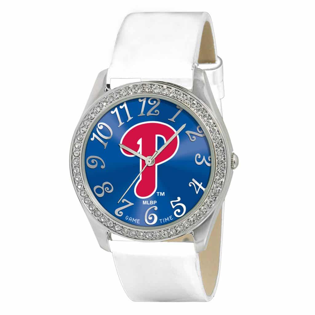 Philadelphia Phillies P Logo Ladies Quartz Analog Glitz Watch - Detroit