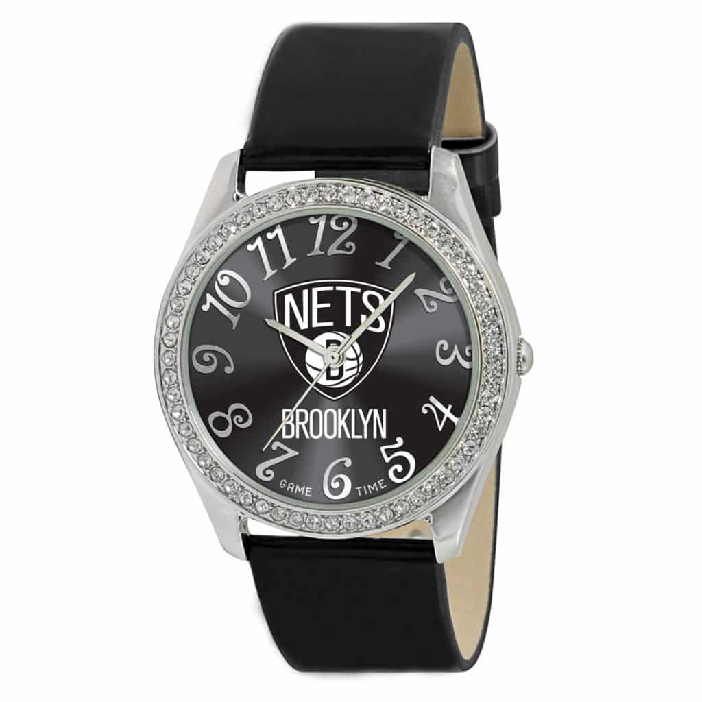 Brooklyn Nets Ladies Quartz Analog Glitz Watch Detroit Game Gear