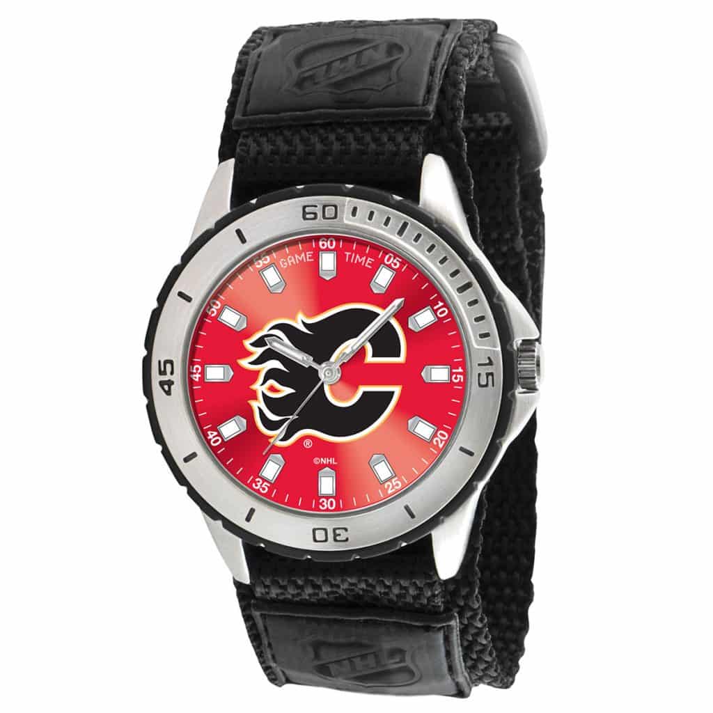 Calgary Flames Mens Quartz Analog Veteran Watch Detroit Game Gear
