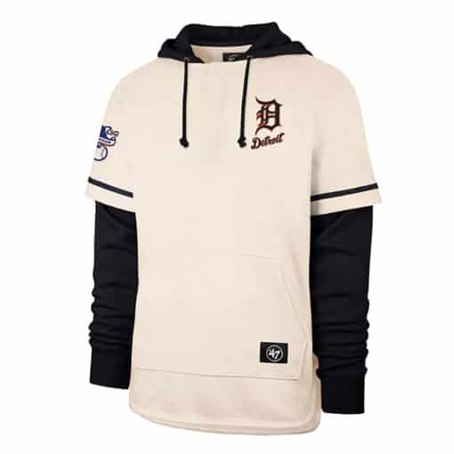 Detroit Tigers Men's 47 Brand Cream Shortstop Pullover Hoodie