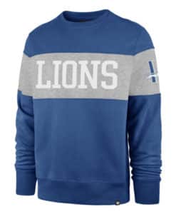 Detroit Lions Men’s 47 Brand Vintage Blue Raz Crew Long Sleeve Pullover