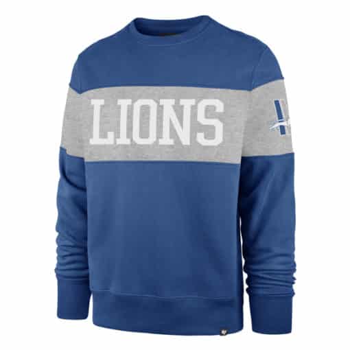 Detroit Lions Men’s 47 Brand Vintage Blue Raz Crew Long Sleeve Pullover