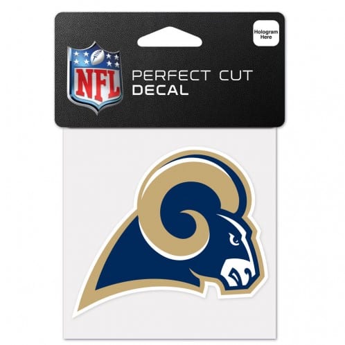 St. Louis Rams 4x4 Perfect Cut Color Decal - Single