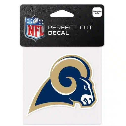 St. Louis Rams 4x4 Perfect Cut Color Decal - Single