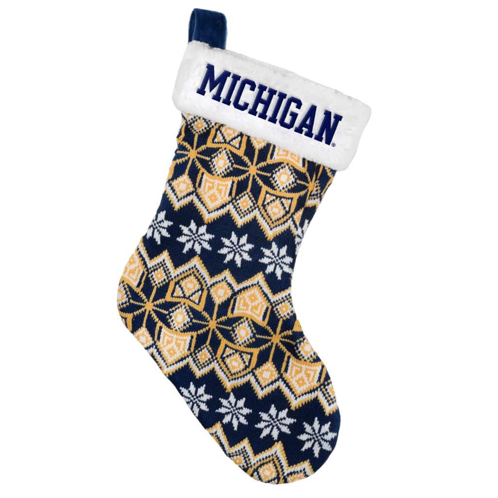 Michigan Wolverines 2015 Knit Christmas Stocking
