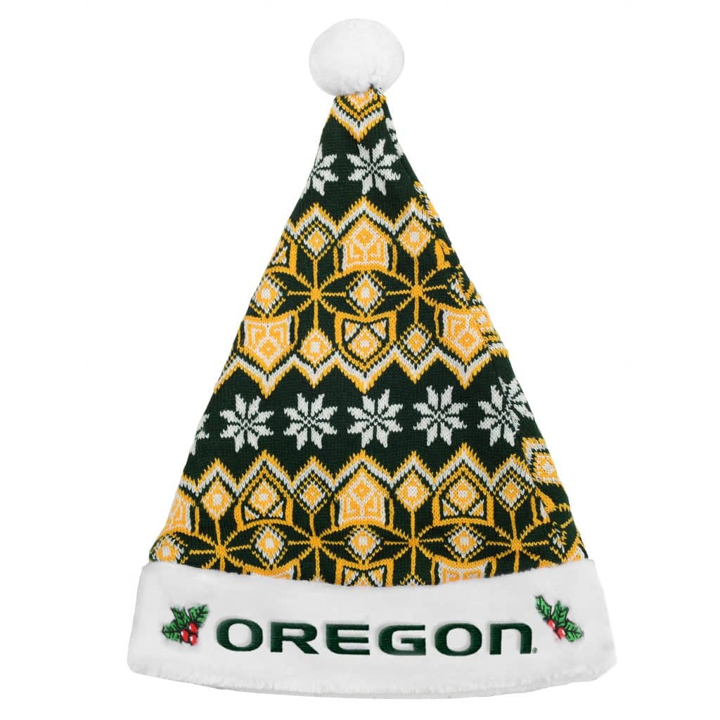 Oregon Ducks 2015 Knit Christmas Santa Hat