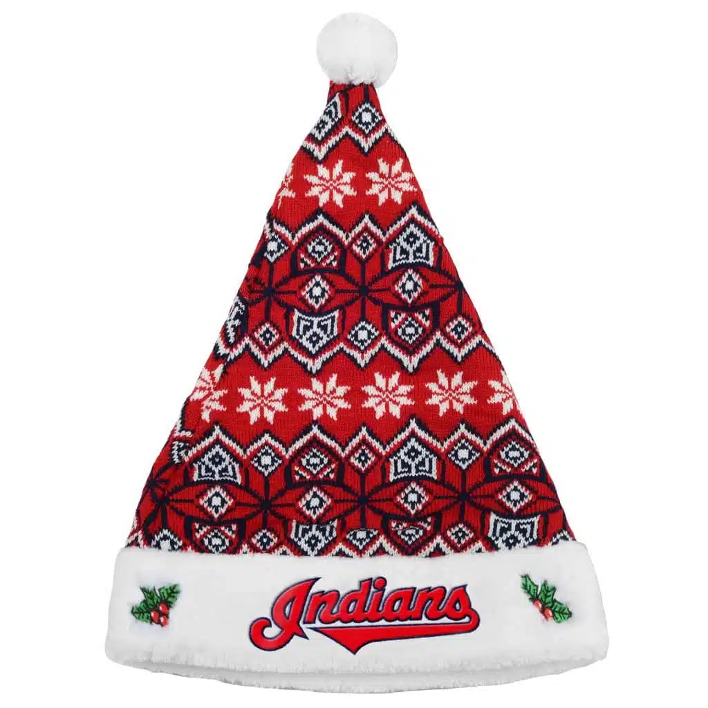 Cleveland Indians 2015 Knit Christmas Santa Hat
