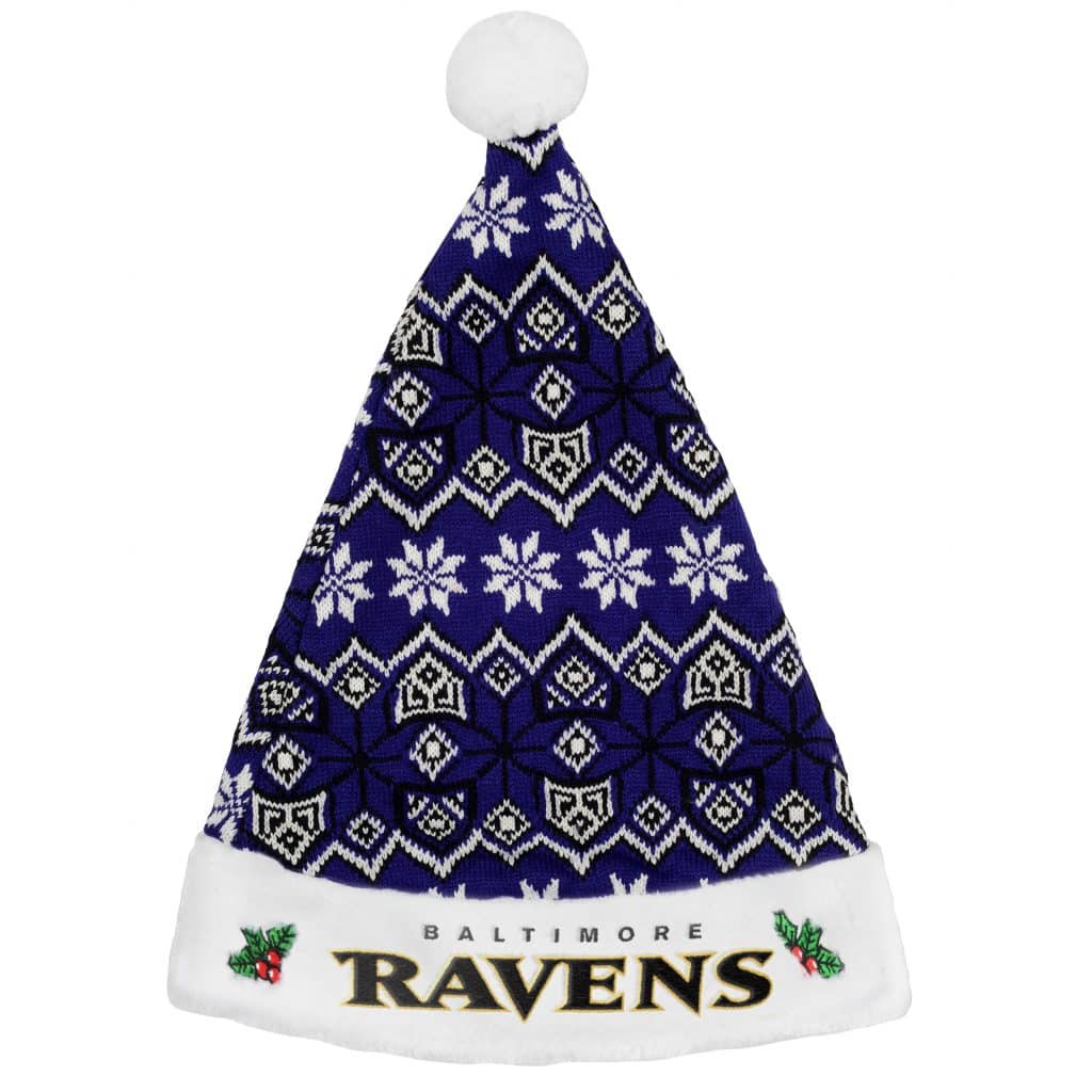 Baltimore Ravens 2015 Knit Christmas Santa Hat