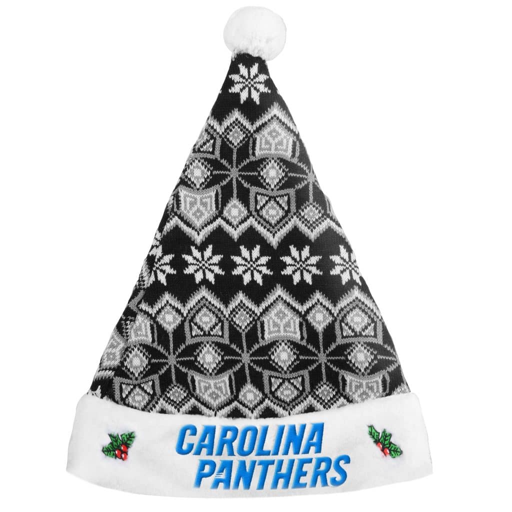 Carolina Panthers 2015 Knit Christmas Santa Hat