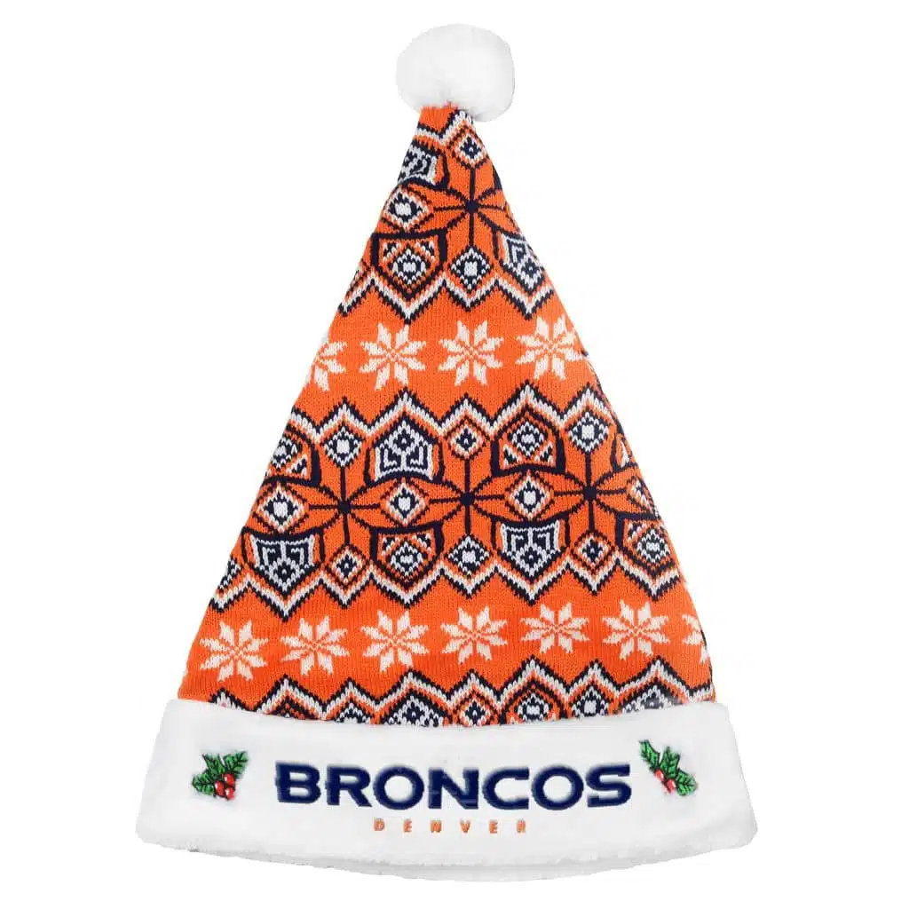 Denver Broncos 2015 Knit Christmas Santa Hat
