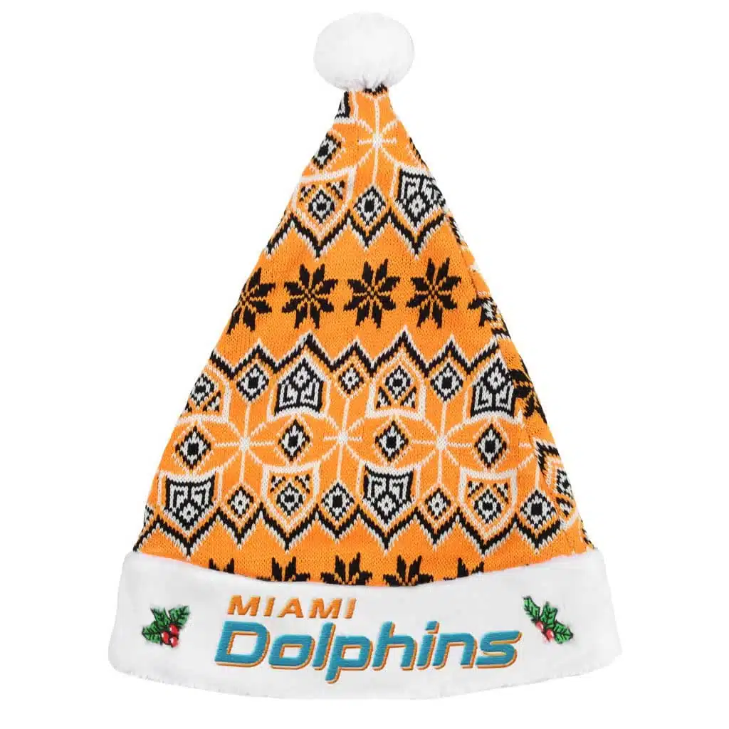 Miami Dolphins 2015 Knit Christmas Santa Hat