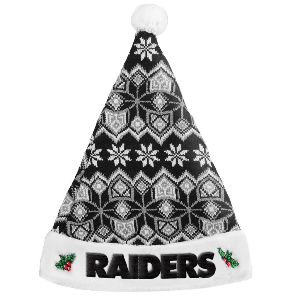 Oakland Raiders 2015 Knit Christmas Santa Hat