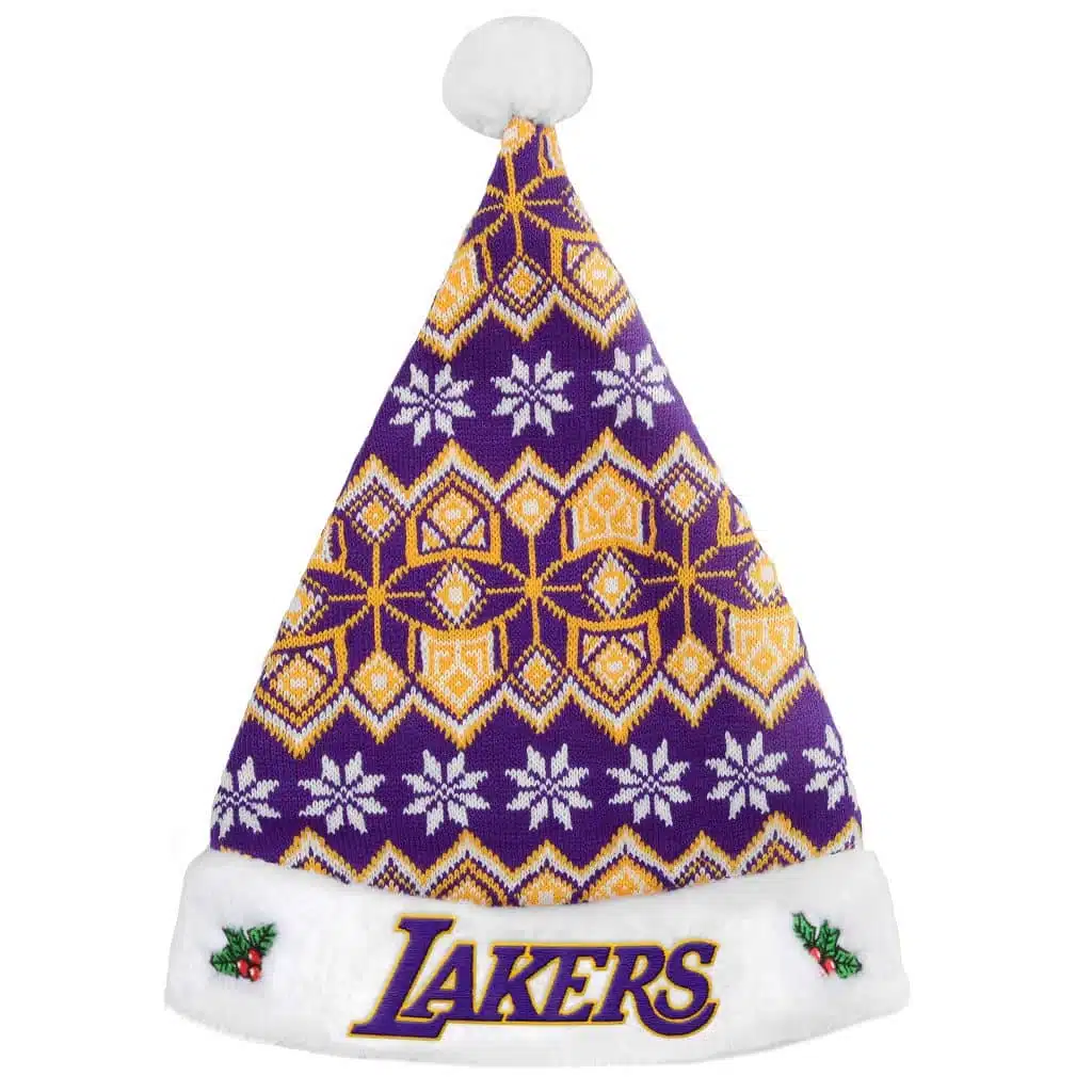 Los Angeles Lakers 2015 Knit Christmas Santa Hat